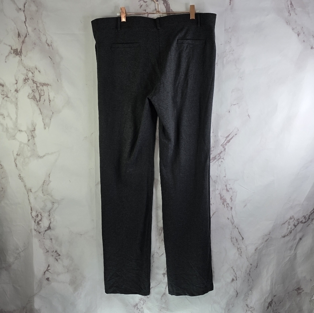 Betabrand Pants Womens 2X 2XL Long Gray Heathered High Rise Straight Leg XXL